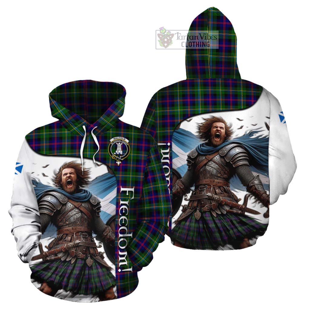 Tartan Vibes Clothing Malcolm Crest Tartan Cotton Hoodie Inspired by the Freedom of Scottish Warrior