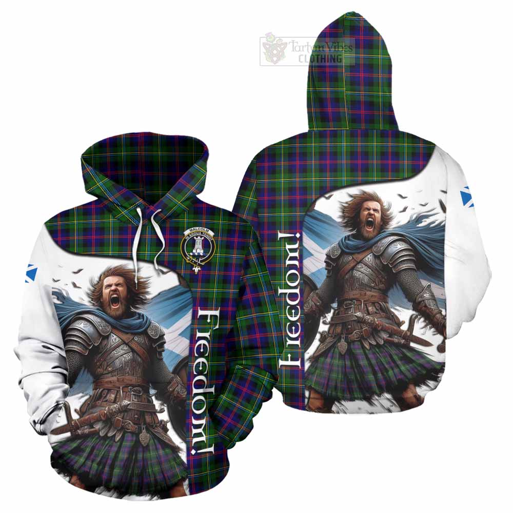 Tartan Vibes Clothing Malcolm Crest Tartan Hoodie Inspired by the Freedom of Scottish Warrior