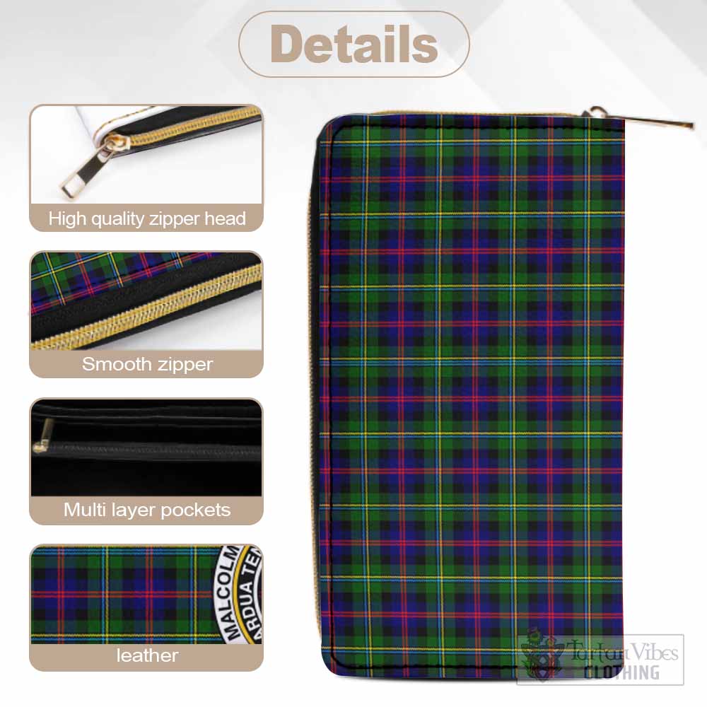 Tartan Vibes Clothing Malcolm Tartan Women's Leather Wallet with Family Crest