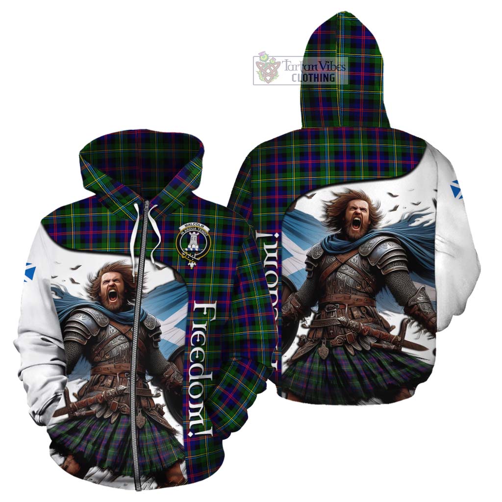 Tartan Vibes Clothing Malcolm Crest Tartan Cotton Hoodie Inspired by the Freedom of Scottish Warrior