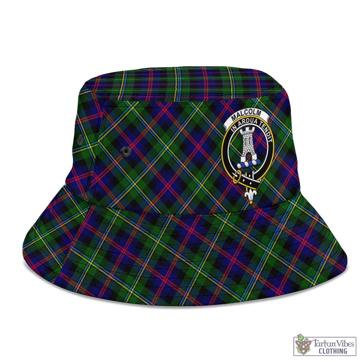 Malcolm Tartan Bucket Hat with Family Crest - Tartan Vibes Clothing