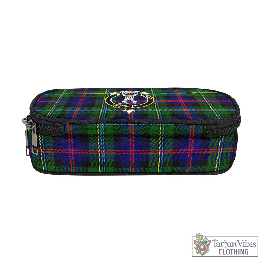 Tartan Vibes Clothing Malcolm Tartan Pen and Pencil Case with Family Crest
