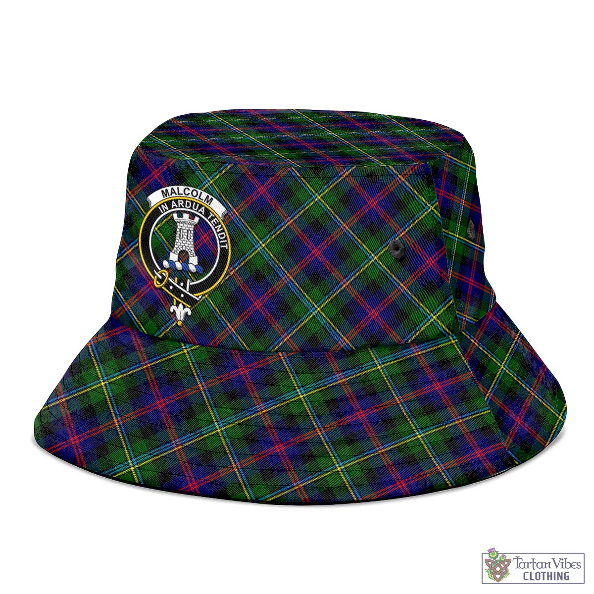 Malcolm Tartan Bucket Hat with Family Crest - Tartan Vibes Clothing