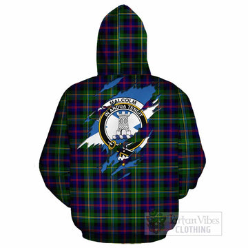 Malcolm Clan Crest In Me Tartan Cotton Hoodie Scotland Flag Style