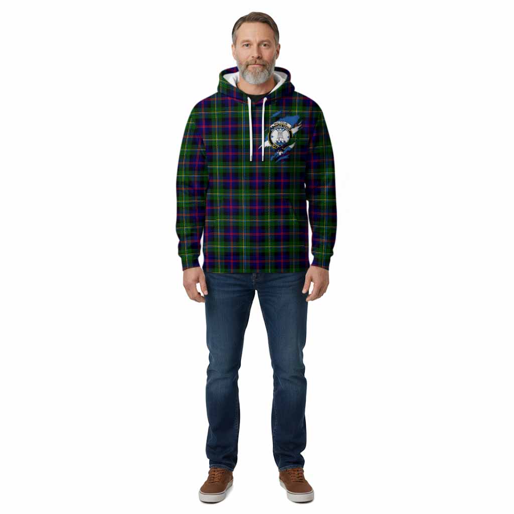 Malcolm Clan Crest In Me Tartan Cotton Hoodie Scotland Flag Style