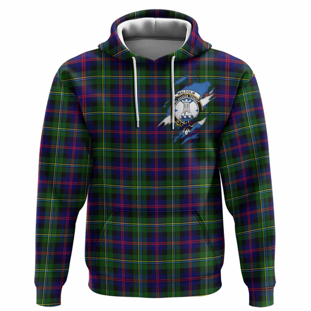 Malcolm Clan Crest In Me Tartan Hoodie Scotland Flag Style