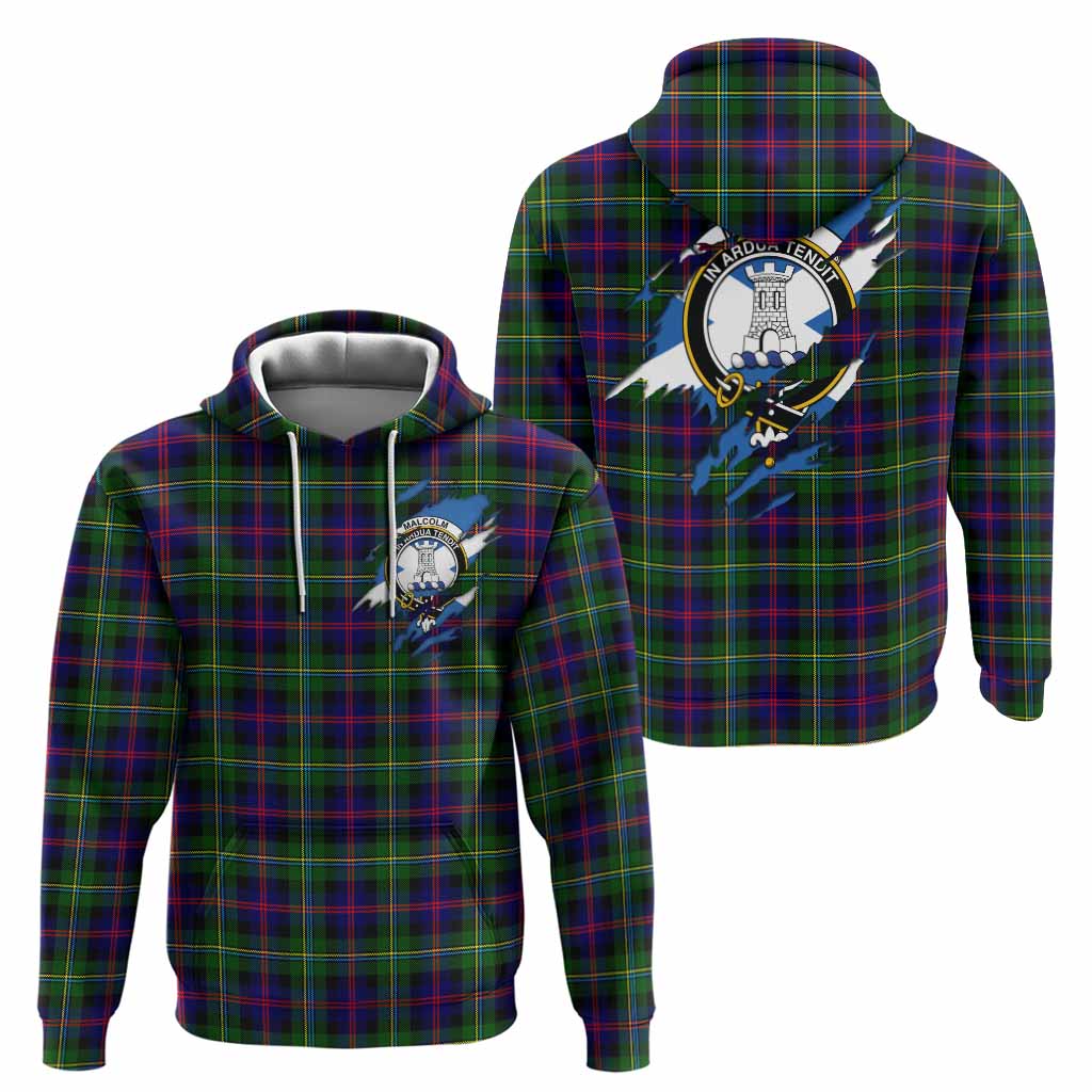 Malcolm Clan Crest In Me Tartan Hoodie Scotland Flag Style