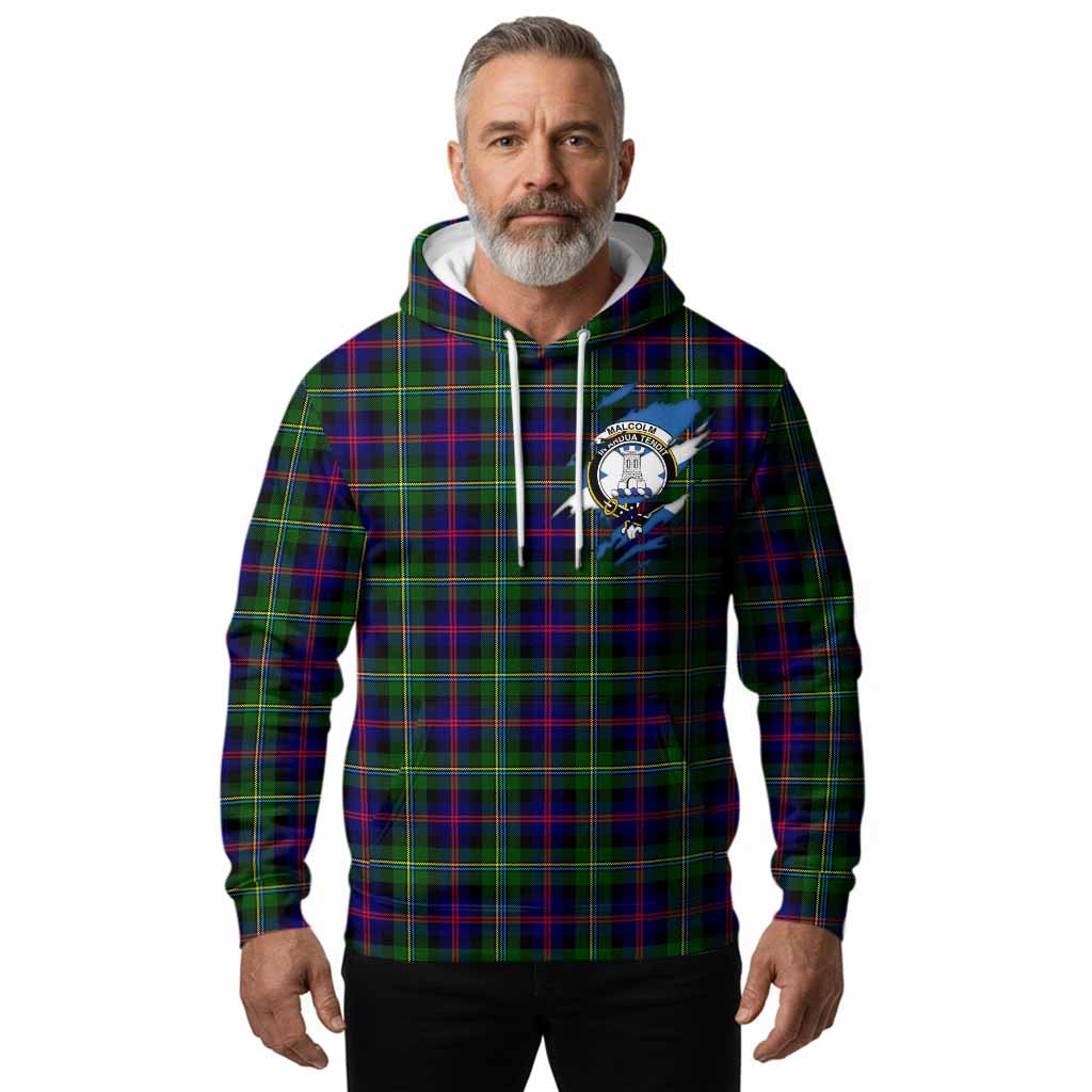 Malcolm Clan Crest In Me Tartan Hoodie Scotland Flag Style
