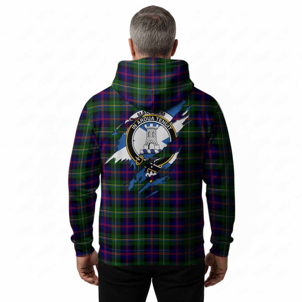 Malcolm Clan Crest In Me Tartan Hoodie Scotland Flag Style