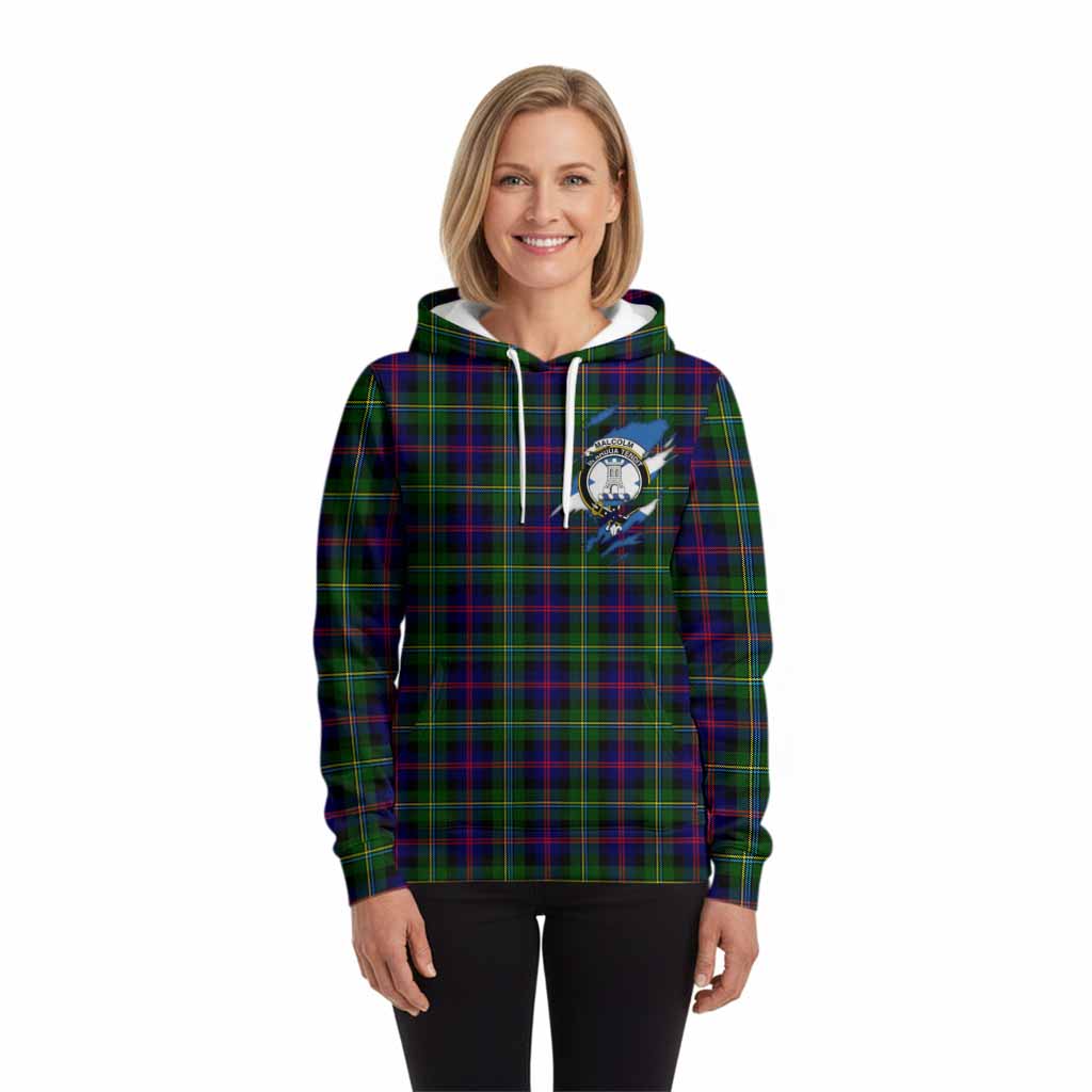 Malcolm Clan Crest In Me Tartan Hoodie Scotland Flag Style