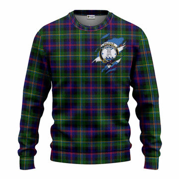 Malcolm Clan Crest In Me Tartan Knitted Sweater Scotland Flag Style