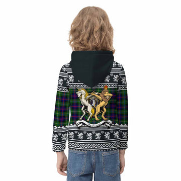 Malcolm Clan Tartan Crest Christmas Kid Hoodie Coat of Arms Funny Style