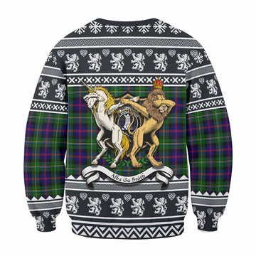 Malcolm Clan Tartan Crest Christmas Sweatshirt Coat of Arms Funny Style