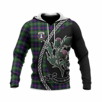 Malcolm Family Crest Tartan Knitted Hoodie Alba Thistle Inspired - Tartan Vibes Clothing