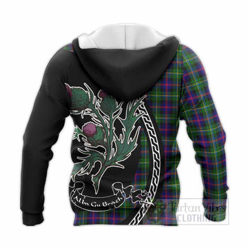 Malcolm Family Crest Tartan Knitted Hoodie Alba Thistle Inspired - Tartan Vibes Clothing