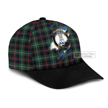 Malcolm Modern Tartan Classic Cap with Family Crest In Me Style