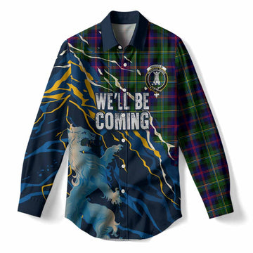Malcolm Scotland Tartan Women Casual Shirt WC2026 Football - We'll Be Coming