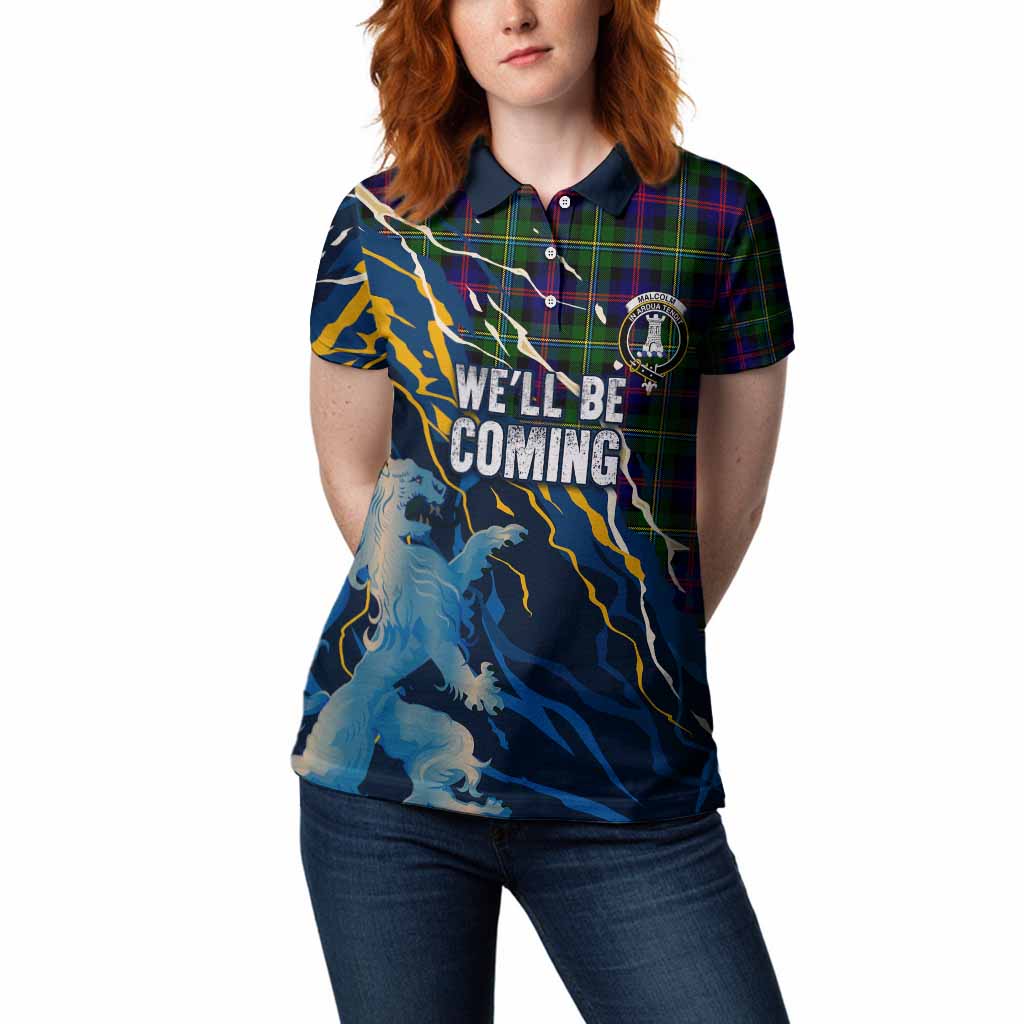Malcolm Scotland Tartan Women Polo Shirt WC2026 Football - We'll Be Coming