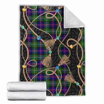 Malcolm Scottish Tartan Twisted Ropes Stylized Blanket X-Large 59 x 79 inches 150 x 200 cm - Tartan Vibes Clothing