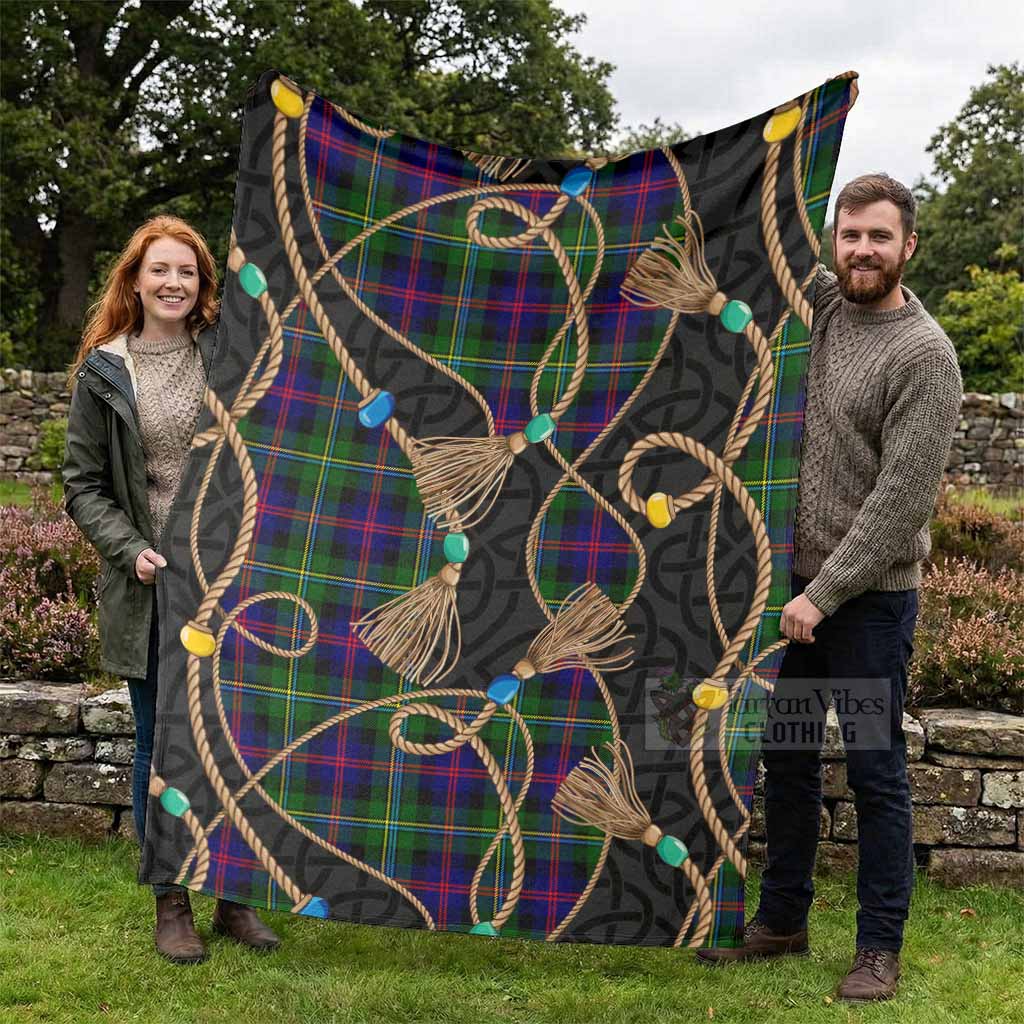 Malcolm Scottish Tartan Twisted Ropes Stylized Blanket - Tartan Vibes Clothing