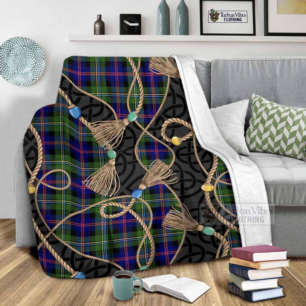 Malcolm Scottish Tartan Twisted Ropes Stylized Blanket - Tartan Vibes Clothing