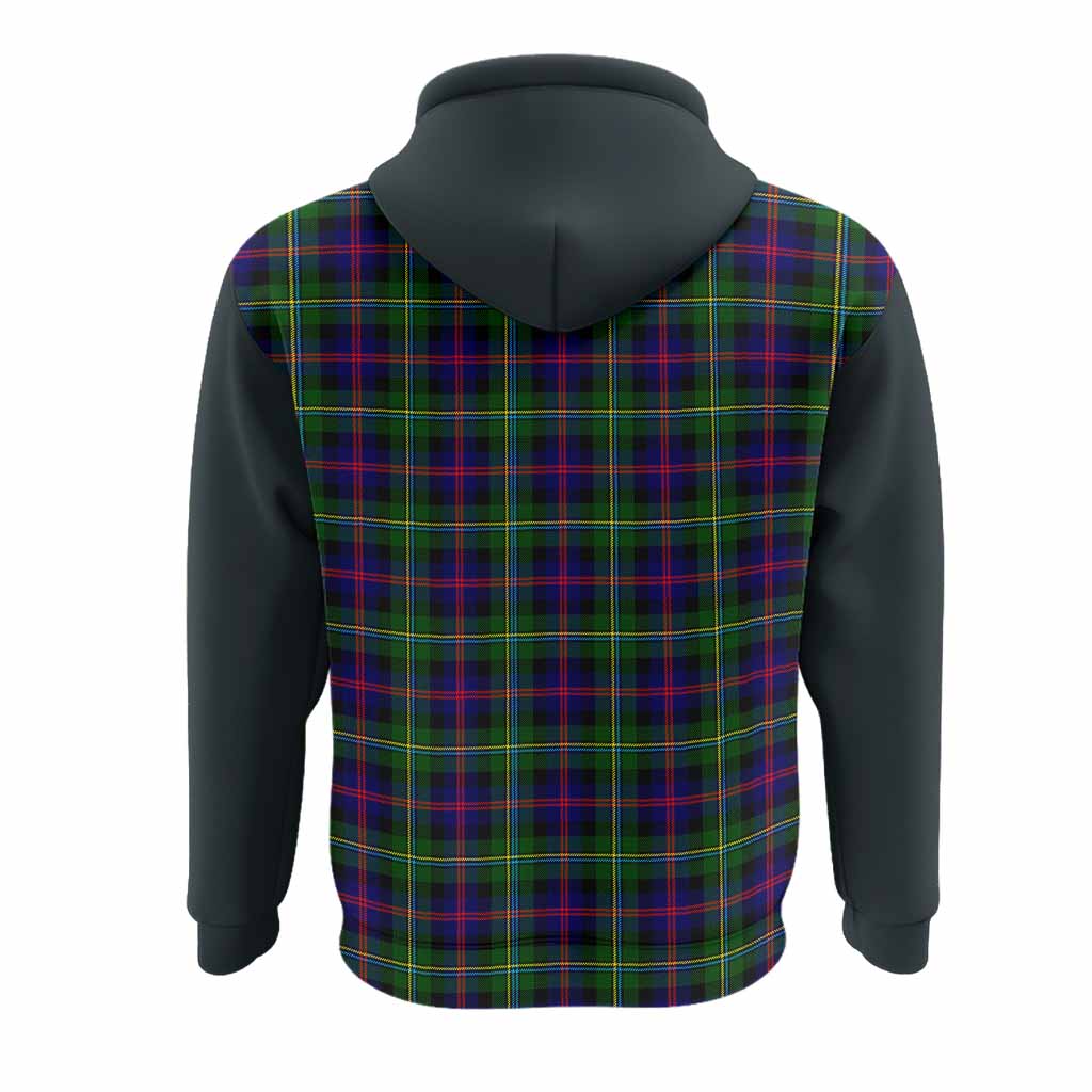 Malcolm Tartan Accent Hoodie with Family Crest