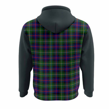 Malcolm Tartan Accent Hoodie with Family Crest