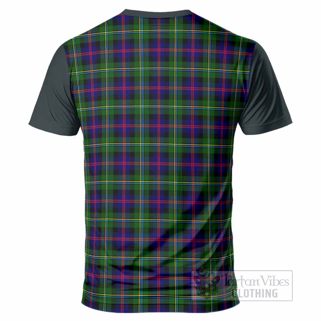 Malcolm Tartan Accent T-Shirt with Family Crest