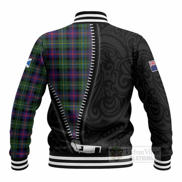 Malcolm Tartan Baseball Jacket New Zealand Pattern Unique Zipper Stylized