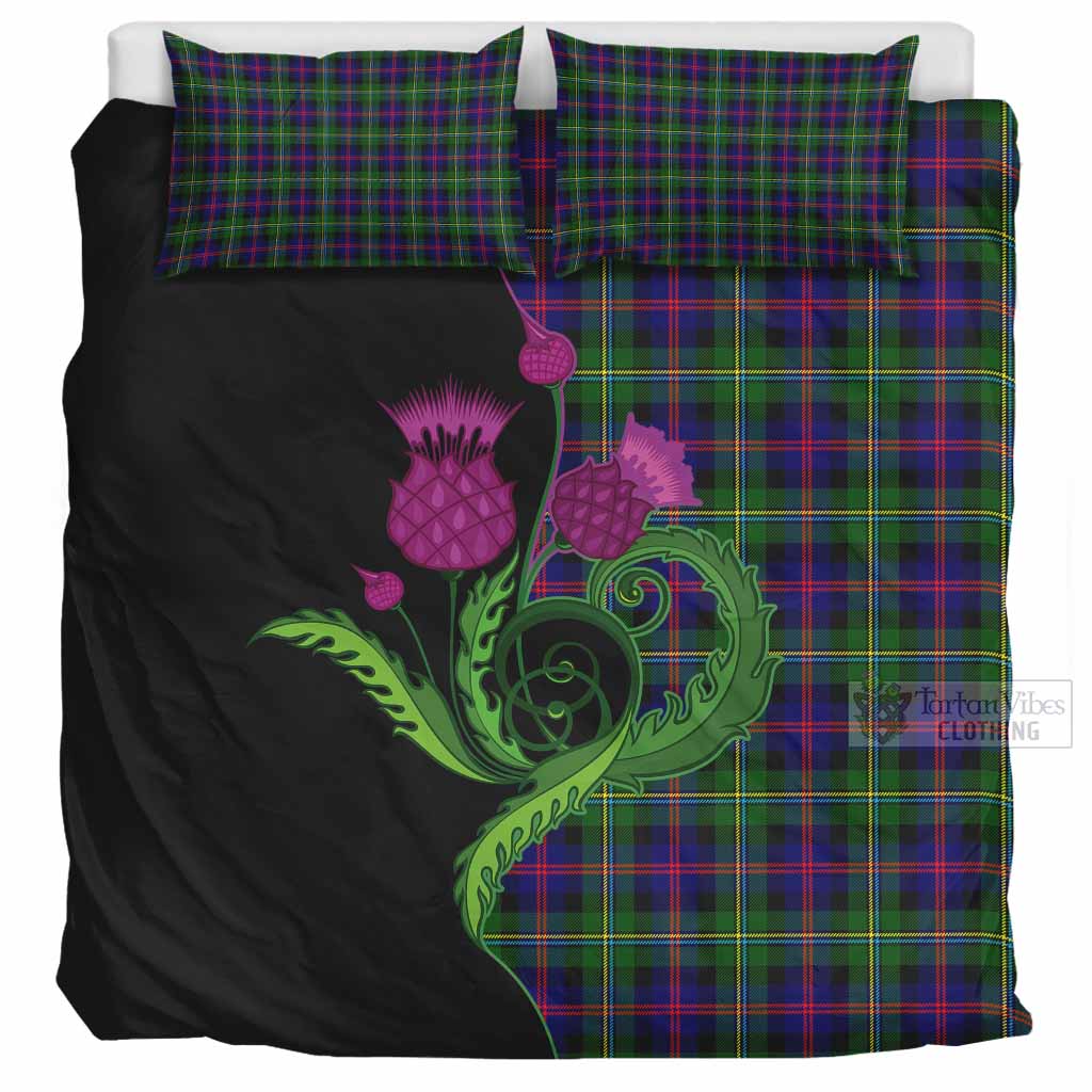 Malcolm Tartan Bedding Set Traditional Scottish Thistle UK Bedding Set UK Super King 104*94 inch - Tartan Vibes Clothing