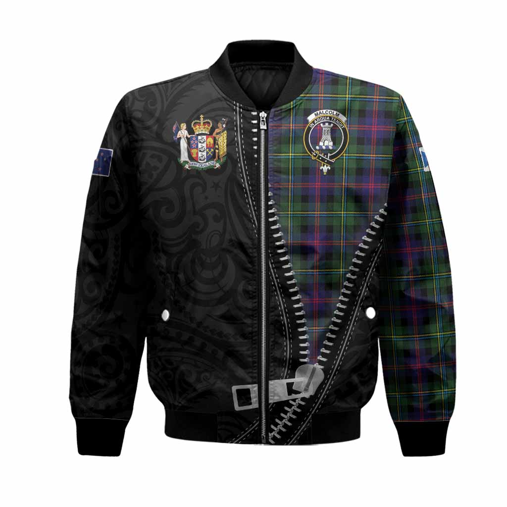 Malcolm Tartan Bomber Jacket New Zealand Pattern Unique Zipper Stylized