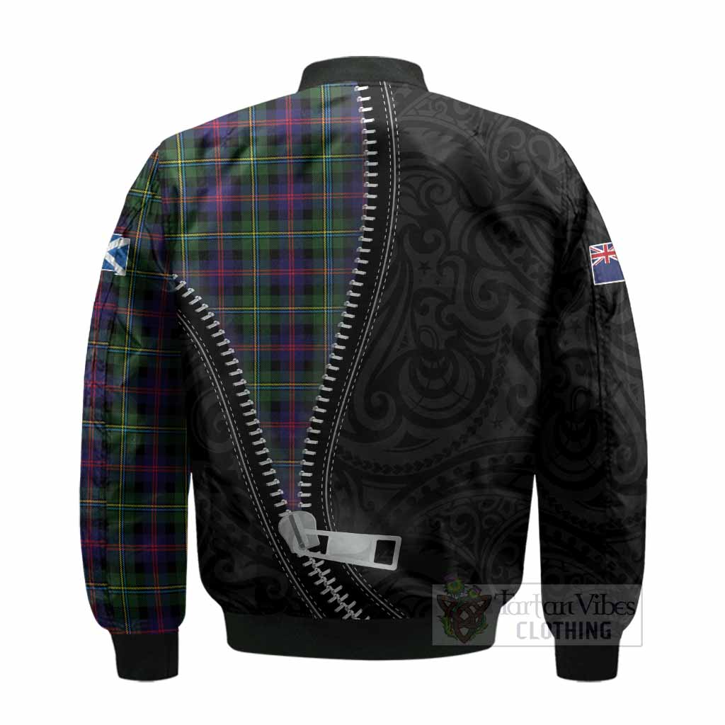 Malcolm Tartan Bomber Jacket New Zealand Pattern Unique Zipper Stylized