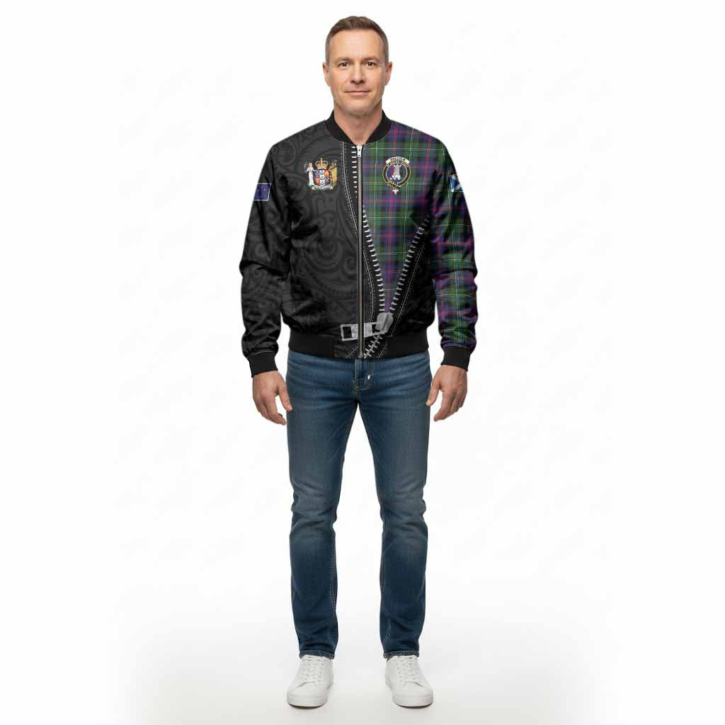 Malcolm Tartan Bomber Jacket New Zealand Pattern Unique Zipper Stylized