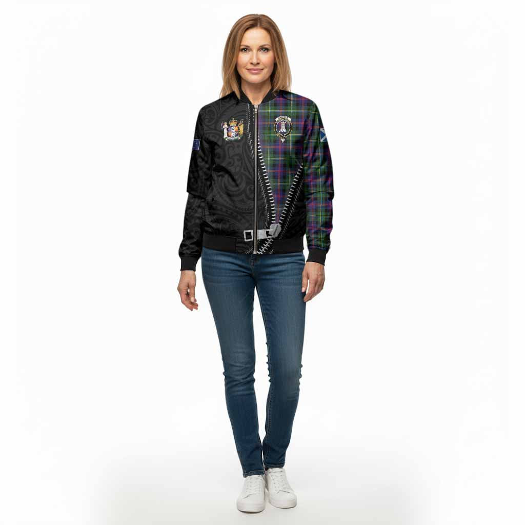 Malcolm Tartan Bomber Jacket New Zealand Pattern Unique Zipper Stylized