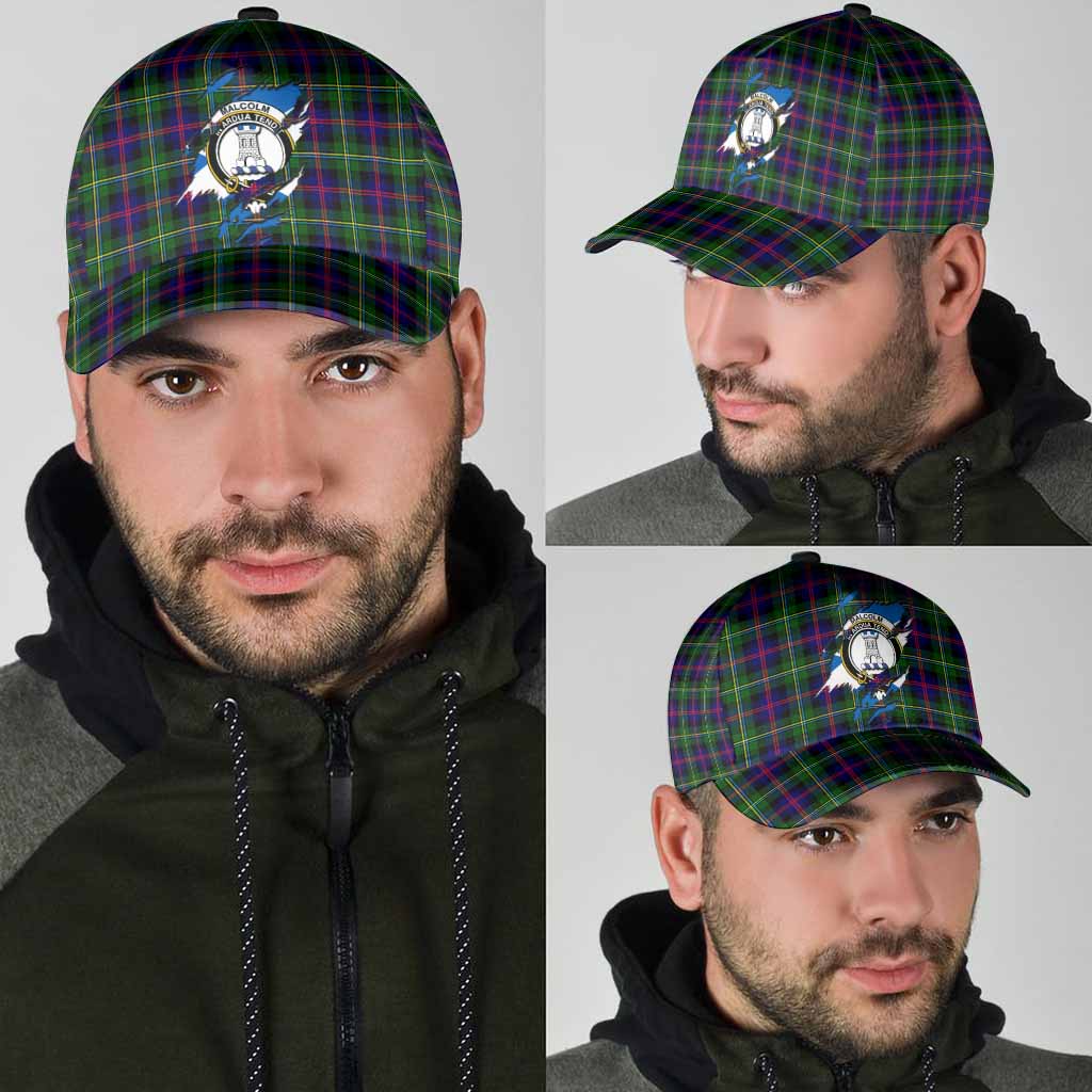 Malcolm Tartan Classic Cap with Family Crest In Me Style