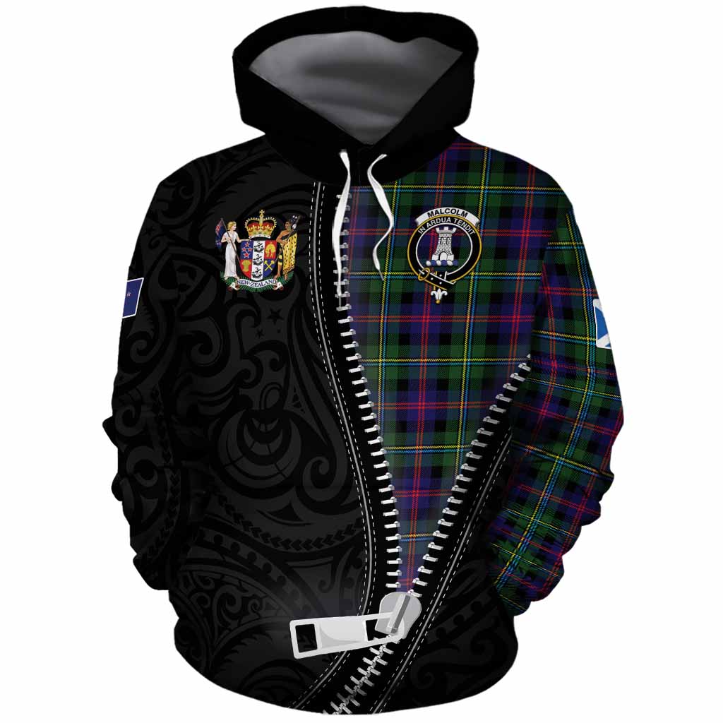 Malcolm Tartan Cotton Hoodie New Zealand Pattern Unique Zipper Stylized
