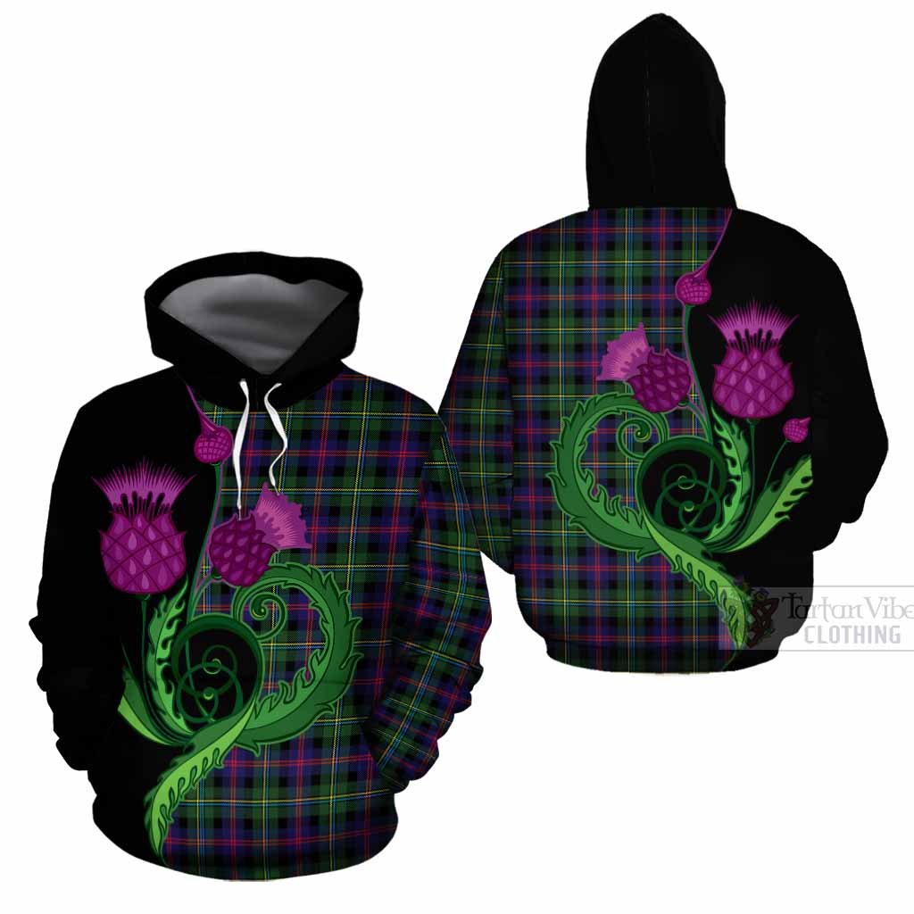 Malcolm Tartan Cotton Hoodie Traditional Scottish Thistle