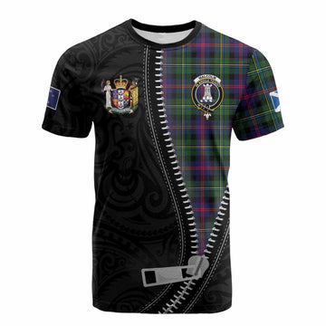 Malcolm Tartan Cotton T-shirt New Zealand Pattern Unique Zipper Stylized