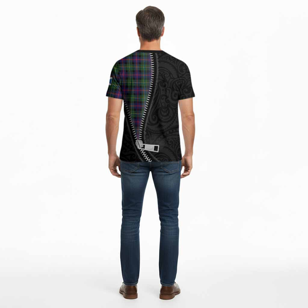 Malcolm Tartan Cotton T-shirt New Zealand Pattern Unique Zipper Stylized