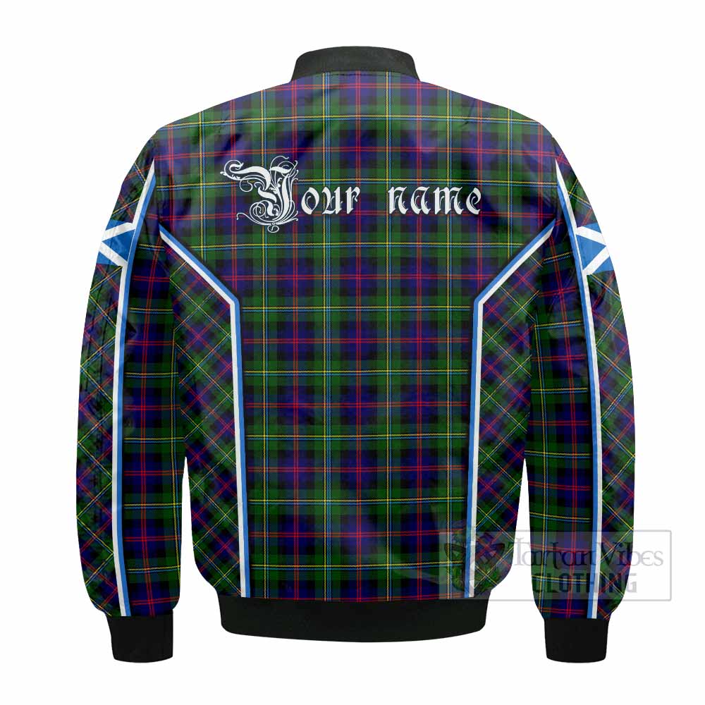 Malcolm Tartan Crest Bomber Jacket Scotland Coat of Arm Flag Style - Tartan Vibes Clothing