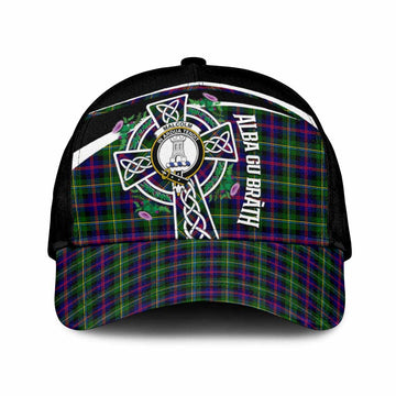 Malcolm Tartan Crest Classic Cap Scottish Thistle Celtic Cross Alba Gu Brath