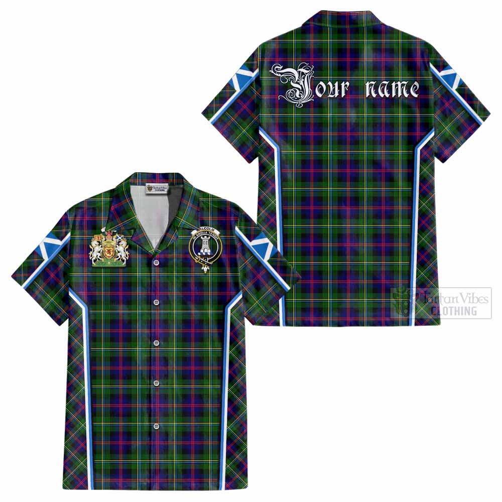 Malcolm Tartan Crest Cotton Hawaiian Shirt Scotland Coat of Arm Flag Style - Tartan Vibes Clothing
