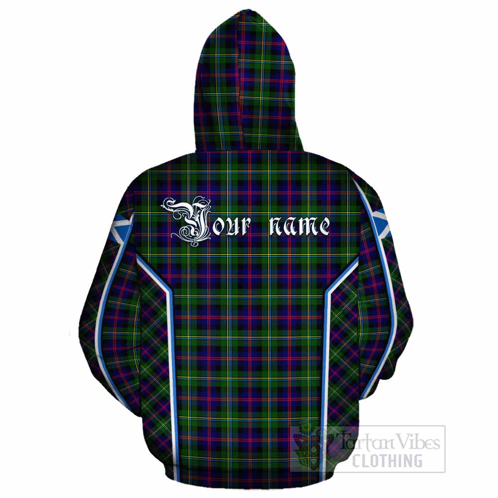 Malcolm Tartan Crest Cotton Hoodie Scotland Coat of Arm Flag Style - Tartan Vibes Clothing