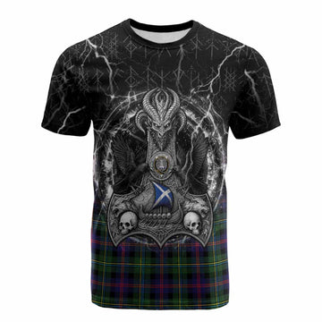 Malcolm Tartan Crest Cotton T-shirt Celtic Odin's Raven Legacy