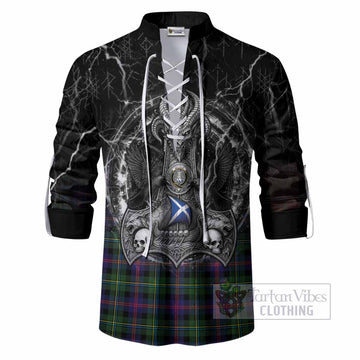 Malcolm Tartan Crest Ghillie Shirt Celtic Odin's Raven Legacy