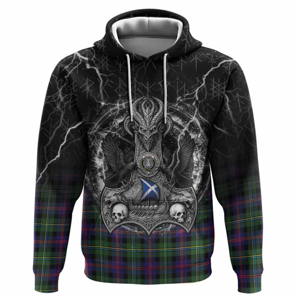 Malcolm Tartan Crest Hoodie Celtic Odin's Raven Legacy