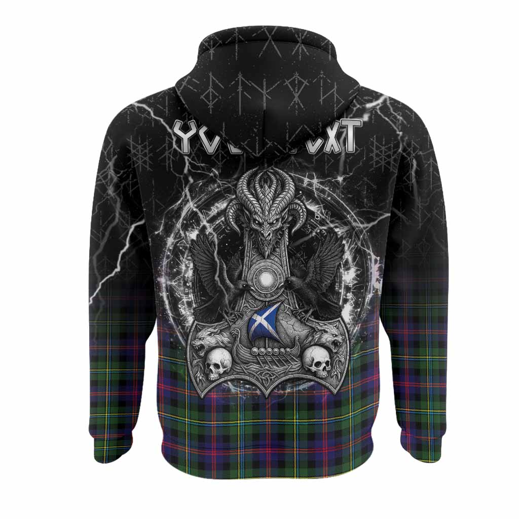 Malcolm Tartan Crest Hoodie Celtic Odin's Raven Legacy