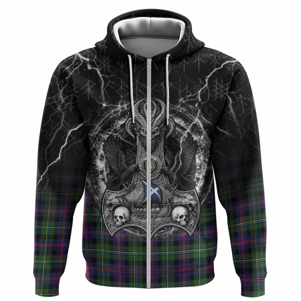 Malcolm Tartan Crest Hoodie Celtic Odin's Raven Legacy