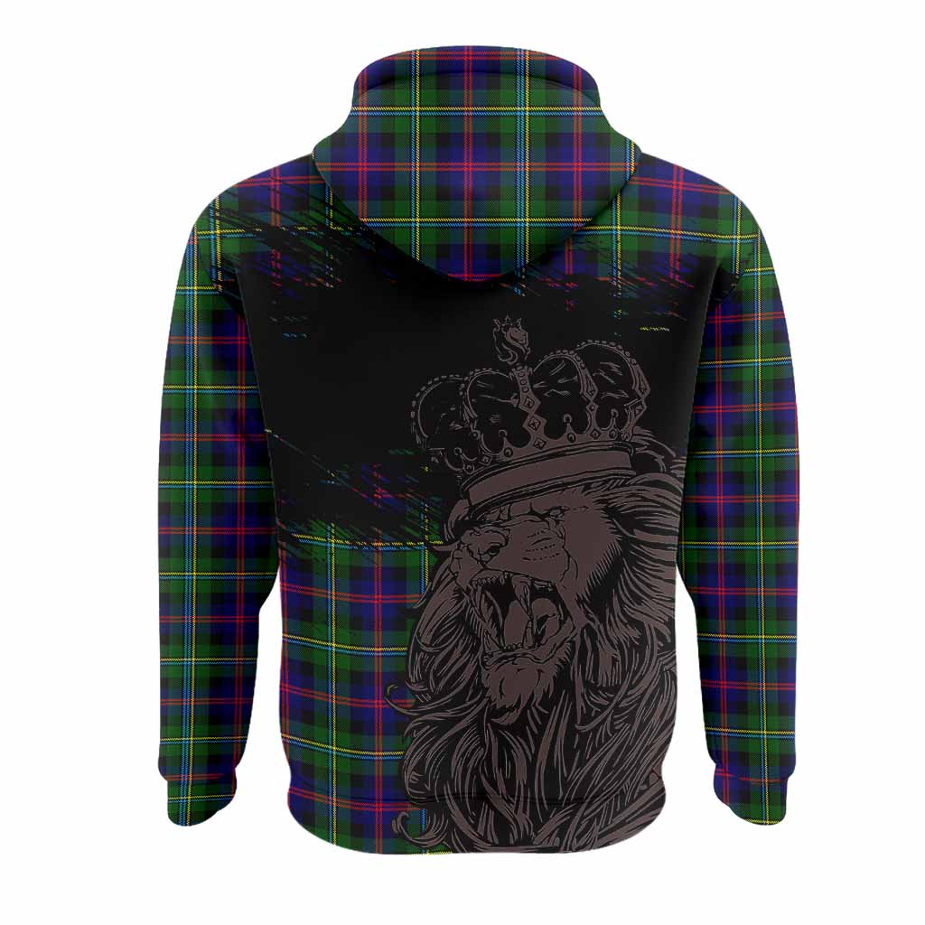 Malcolm Tartan Crest Hoodie Crowned Lion Heritage Style