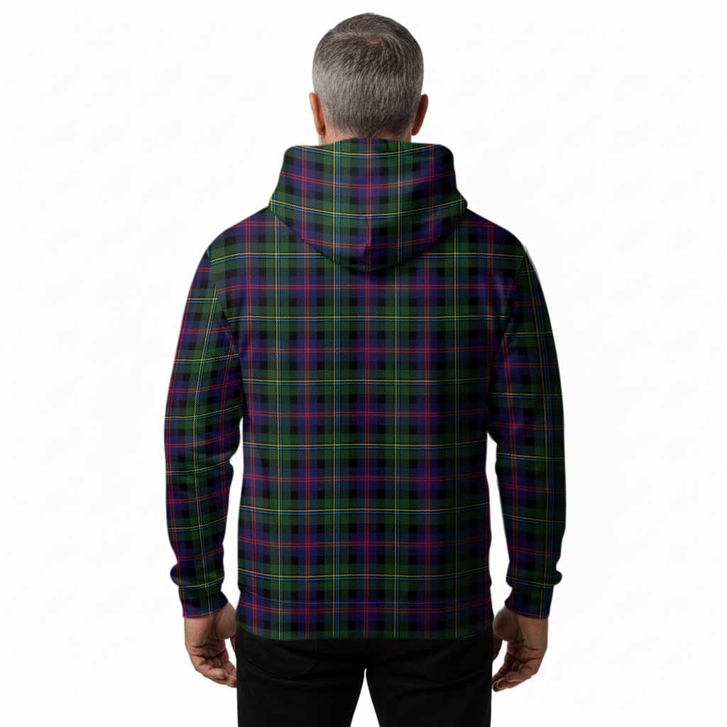 Malcolm Tartan Crest Hoodie Ferocious Lion Style